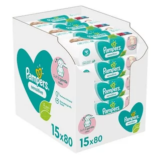 PAMPERS Chusteczki nawilżane Sensitive 15X80 8001841063188 - Chusteczki nawilżane - miniaturka - grafika 1