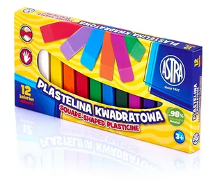 Astra Plastelina 12 kolorów kwadratowa - Masy plastyczne - miniaturka - grafika 1