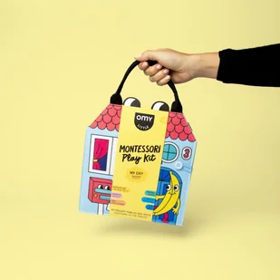 Montessori miękka książka aktywizująca Mój dzień OMY - Zabawki interaktywne dla dzieci - miniaturka - grafika 1
