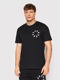 Koszulki męskie - Adidas T-Shirt adicolor Spinner HC4487 Czarny Regular Fit - grafika 1