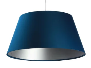 Granatowa nowoczesna lampa wisząca dzwon - S407 Lidia - Lampy stojące - miniaturka - grafika 1