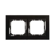Klawisze i ramki - Ospel Impresja szkło czarne ramka R-2YGC/32/25 R-2YGC/32/25 - miniaturka - grafika 1