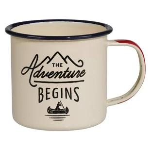 Kubek kempingowy "Adventure Begins" - 325 ml kremowy | GENTLEMEN’S HARDWARE - Kubki termiczne - miniaturka - grafika 1