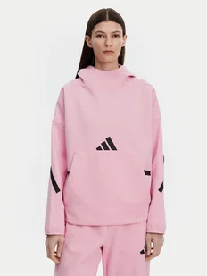adidas Bluza Z.N.E. JD5992 Różowy Loose Fit - Bluzy damskie - miniaturka - grafika 1