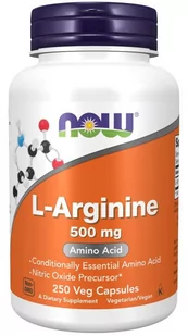 NOW Foods L-Arginina 500 mg 250 kaps - Aminokwasy - miniaturka - grafika 1