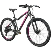 Rowery - Rower górski MTB INDIANA X-Pulser 3.7 D19 27.5 cala damski Czarno-fuksjowy - miniaturka - grafika 1