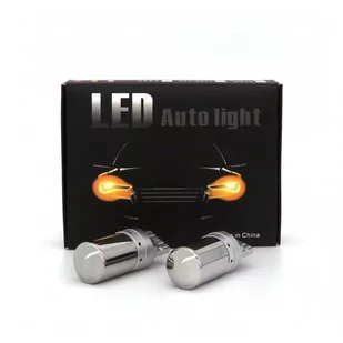 W21/5W Żarówki Led 2Szt 7440 12-24V Canbus Pomarańczowa Premium Motoledy - Żarówki samochodowe - miniaturka - grafika 1