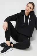 Bluzy damskie - Fila bluza damska kolor czarny z kapturem gładka - miniaturka - grafika 1