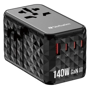 Verbatim Uniwersalny adapter podróżny UTA-10 GaN III USB-C PD 140W QC - Ładowarki do telefonów - miniaturka - grafika 4