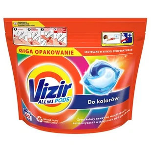 Vizir Kapsułki Kolor 60 szt. - Środki do prania - miniaturka - grafika 1