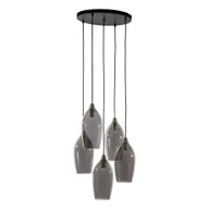 Lampy sufitowe - Ciemnoszaro-brązowa lampa wisząca ze szklanym kloszem ø 45 cm Lukaro – Light & Living - miniaturka - grafika 1