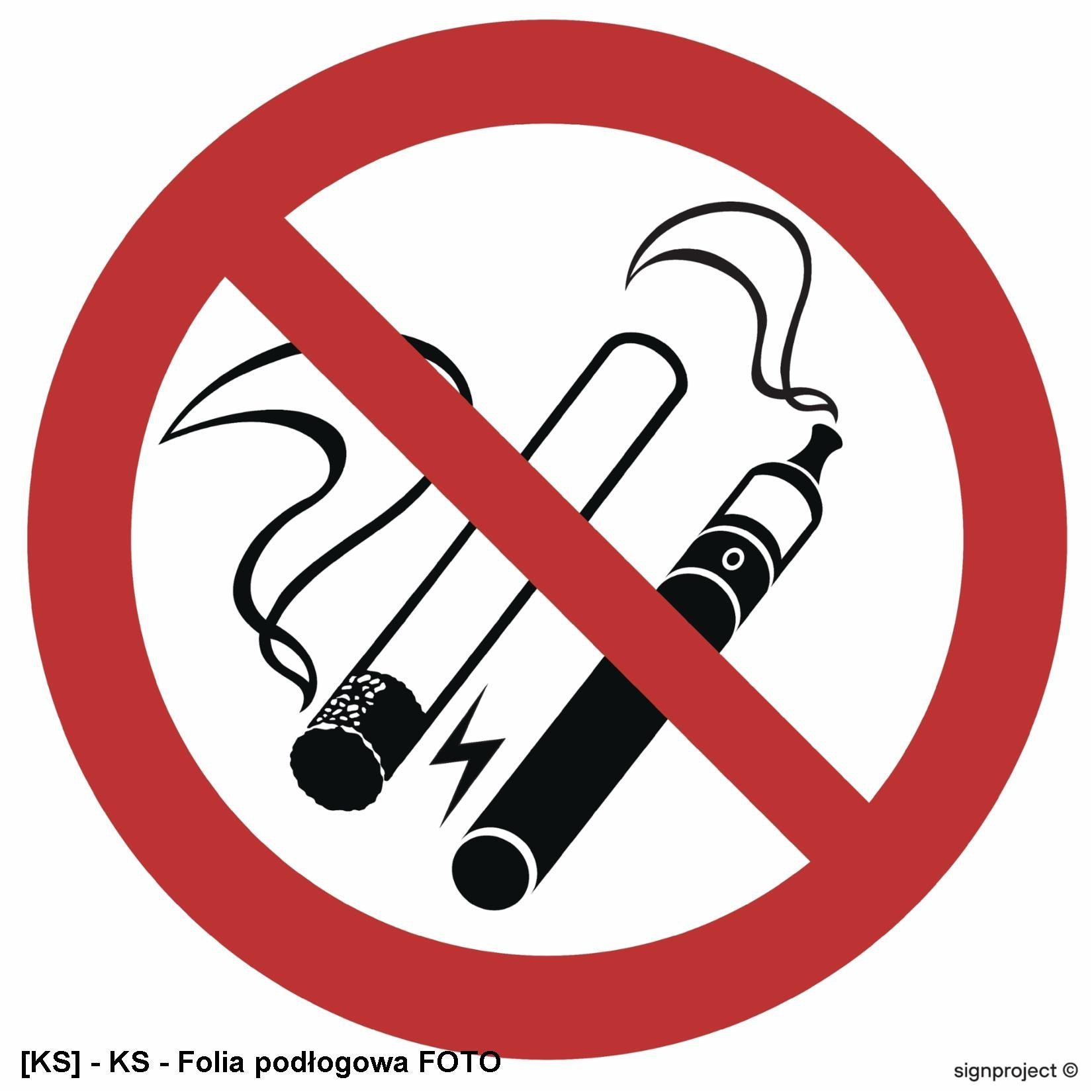 SIGNPROJECT GB058 - Zakaz palenia tytoniu i papierosów elektronicznych 350x350