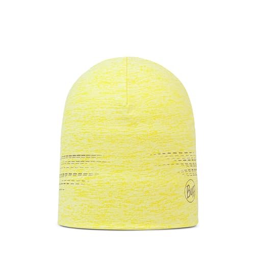 Buff DryFlx czapka dla dorosłych mężczyzn, kobiet, szybkoschnąca, rozciągliwa, odblaskowa, nocna, błyszcząca, widoczna, bieganie, odprowadzanie wilgoci, jeden rozmiar, żółty