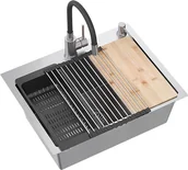 Zlewozmywaki - Quadron Zlewozmywak stalowy LUKE 110 WORKSTATION - miniaturka - grafika 1