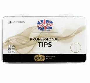 RONNEY Professional TIPS - Tipsy SZPONY z dużą kieszonką kolor KREMOWY 300 sztuk (RG 00032) - Sztuczne paznokcie i akcesoria - miniaturka - grafika 1