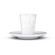 Filiżanki - Biała łakoma porcelanowa filiżanka do espresso ze spodkiem 58products, 80 ml - miniaturka - grafika 1