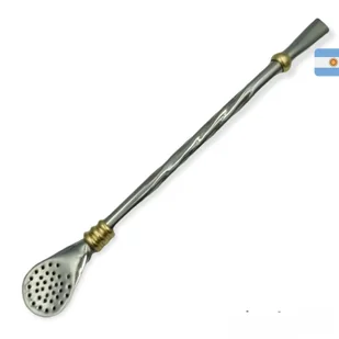 Bombilla Coco Cuchara Łyżeczka INOX 18 cm - Słomki do napojów - miniaturka - grafika 1