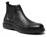 Botki męskie - GEOX OTTAVIO SZTYBLETY SKÓRZANE MĘSKIE 44 ŻUF - miniaturka - grafika 1