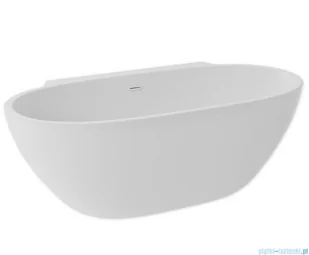 ScandiBath Mandal wanna wolnostojąca/przyścienna z korkiem i przelewem BIAŁYM 150x77cm  Q360S-1501OEMBP - Wanny z hydromasażem - miniaturka - grafika 4