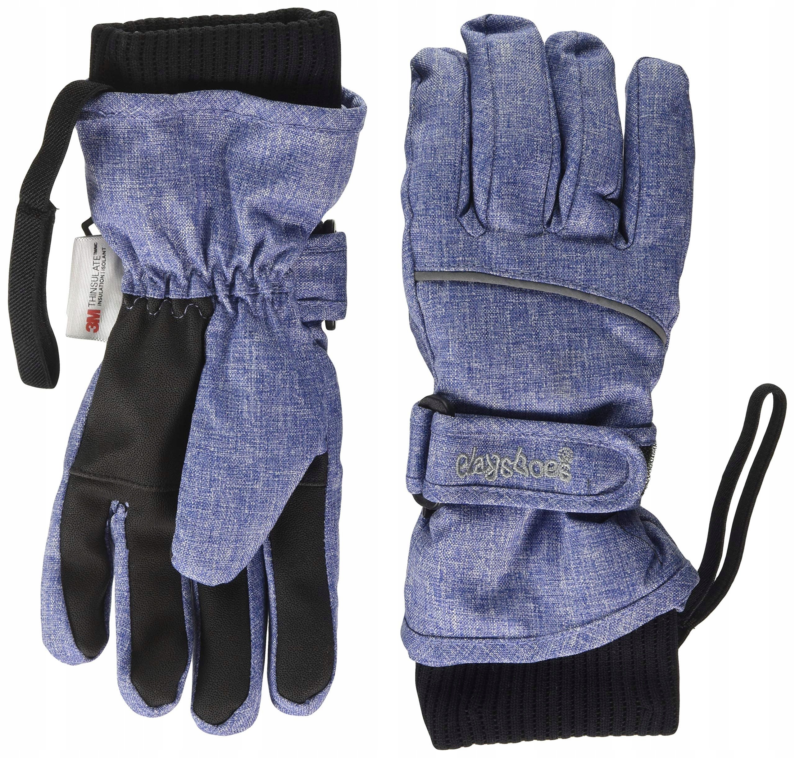 Playshoes rękawiczki dziecięce zimowe 422036 niebieskie rzep 6-8 lat