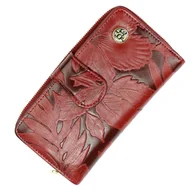 Portfele - Portfel Damski Skóra Naturalna GREGORIO Z Suwakiem Piórnik RFID HL116 CZERWONY 16 x 9,5 x 3 [cm] - miniaturka - grafika 1
