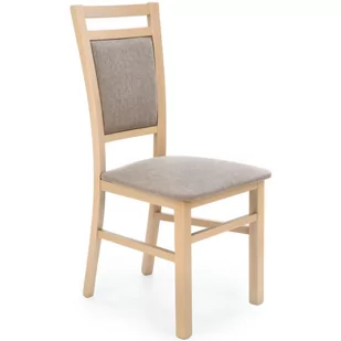 Klasyczne drewniane krzesło tapicerowane dąb sonoma - Maso - Krzesła - miniaturka - grafika 1