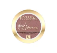Bronzery i konturowanie twarzy - Eveline Feel The Bronze Puder brązująco-konturujący nr 02 Chocolate Cake 4g - miniaturka - grafika 1