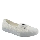 Trampki damskie - Lee Cooper LCW-25-31-3447L trampki damskie tenisówki wsuwane białe - miniaturka - grafika 1