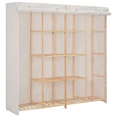 Szafy - vidaXL vidaXL Szafa, biała, 173x40x170 cm, materiałowa - miniaturka - grafika 1