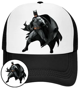 Czapka z Daszkiem Batman Czarna z Nadrukiem Na Lato Siatka Bejsbolówka - Czapki i chusty sportowe męskie - miniaturka - grafika 1