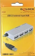 Huby USB - Delock HUB USB 2.0 4-PORTY BIAŁY - miniaturka - grafika 1