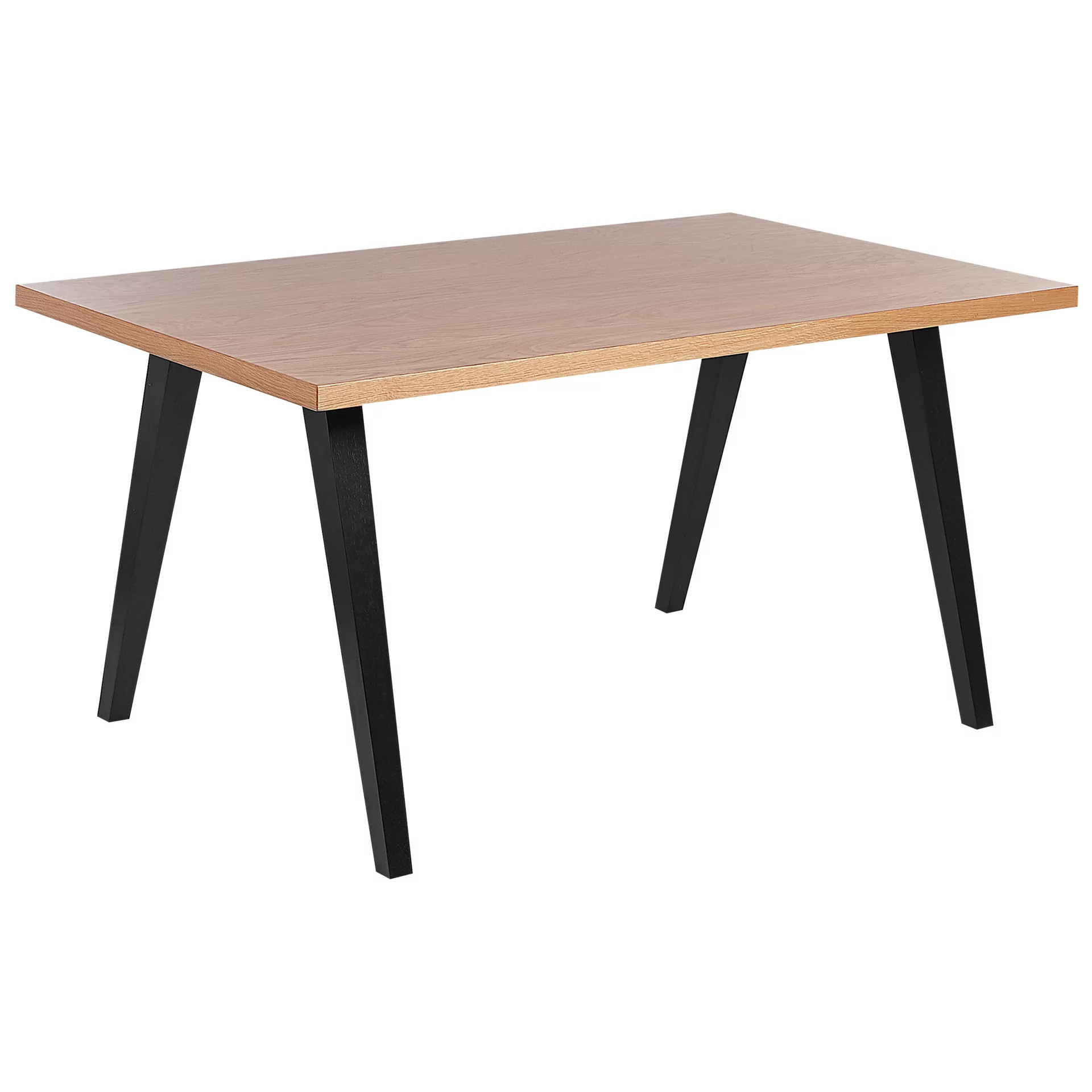 Lumarko Stół do jadalni 150 x 90 cm jasne drewno z czarnym LENISTER!