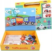 Zabawki interaktywne dla dzieci - Układanka magnetyczna pojazdy - Smily Play - miniaturka - grafika 1
