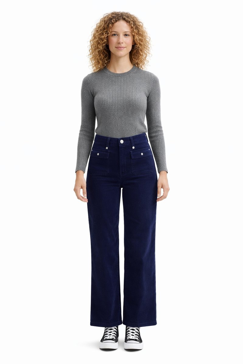 PEPE JEANS SPODNIE DAMSKIE PALAZZO GRANATOWE Z NISKIMSTANEM W27 L28 I3A