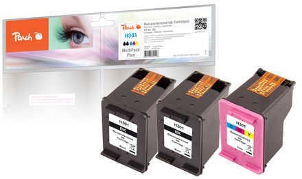 Tusz Peach Wkład HP Nr.301 MultiPack Plus no ink level chip remanufactured PI300-563