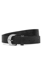 Paski - Calvin Klein Pasek Damski Classic Buckle Lizard Emboss 25Mm LV04F7041G Czarny - miniaturka - grafika 1