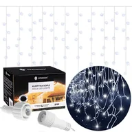 Pozostałe oświetlenie - Kurtyna świetlna 500 led biały zimny, flash girlanda, lampki wewnętrzno-zewnętrzne sople - miniaturka - grafika 1