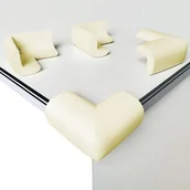 Zabezpieczenia dla dzieci - [Opakowanie 10 sztuk] Ochraniacze na narożniki biurka, miękkie piankowe ochraniacze na narożniki biurka – beżowe - miniaturka - grafika 1