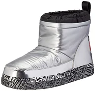 Botki damskie - Love Moschino Damskie sztyblety St.tod.skiboot20 z nylonu laminowanego, srebrne/czarne, 35 EU - miniaturka - grafika 1