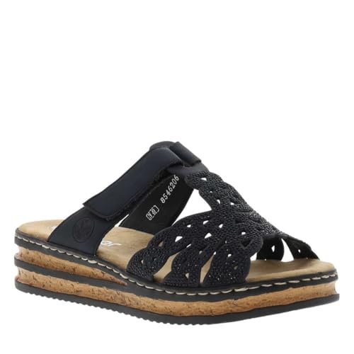 Rieker Klapki damskie 62986, niebieskie, 39 EU