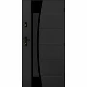 Drzwi zewnętrzne stalowe wejściowe Lyon Black antracytowe 80 prawe Pantor