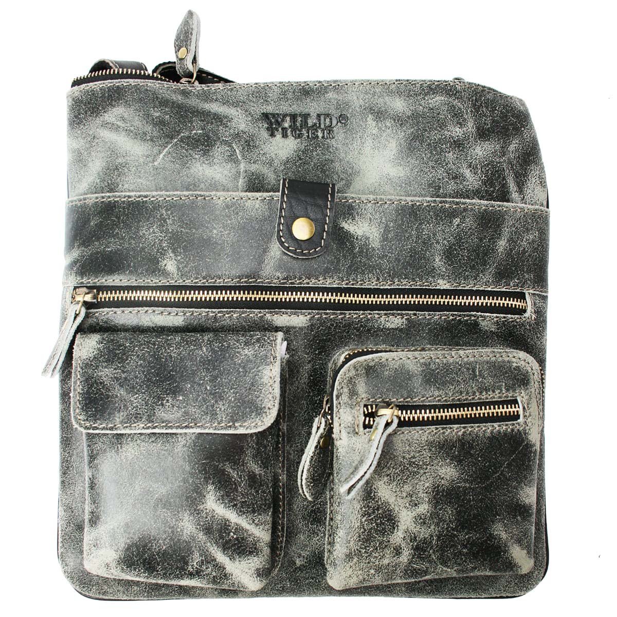 Duża listonoszka przecierana Wild Tiger czarna