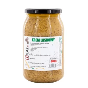 Naturalny Krem Laskowy Orzechy Laskowe 900G Bez Dodatków - Pasty warzywne - miniaturka - grafika 1