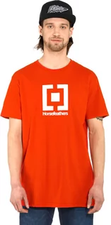 Koszulki dla chłopców - Horsefeathers BASE tomato red koszulka męska - XL - grafika 1