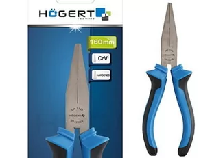 HOGERT HT1P026 Szczypce płaskie 160 mm CrV - Kombinerki i obcęgi - miniaturka - grafika 1