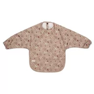 Śliniaki i fartuszki - Nuuroo - Śliniak Fartuszkowy Wodoodporny Z Kieszonką Luna Sand Flower Bee - miniaturka - grafika 1