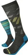 Skarpety termoaktywne - Lorpen Slidinėjimo kojinės Lorpen S2MME Ski Mid Men 2 Pack Eco - Pilka / Mėlyna - L 43-46 - miniaturka - grafika 1