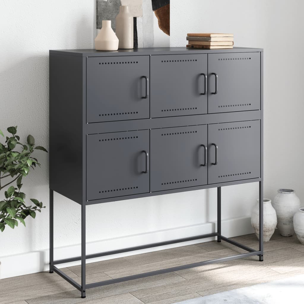vidaXL Szafka, antracytowa, 100,5x39x107 cm, stal walcowana na zimno