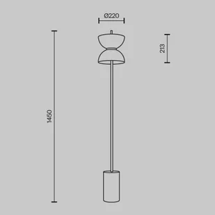 Maytoni Lampa stojąca LED Kyoto, czarny, wysokość 145 cm, marmur - Lampy stojące - miniaturka - grafika 1