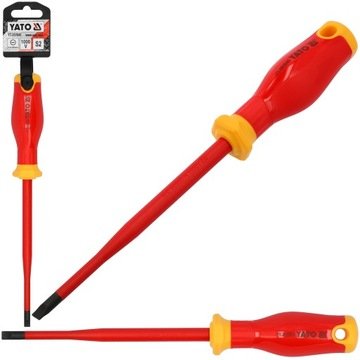 Yato Wkrętak Izolowany Śrubokręt Płaski Extra Slim 6,5x150mm 1000V